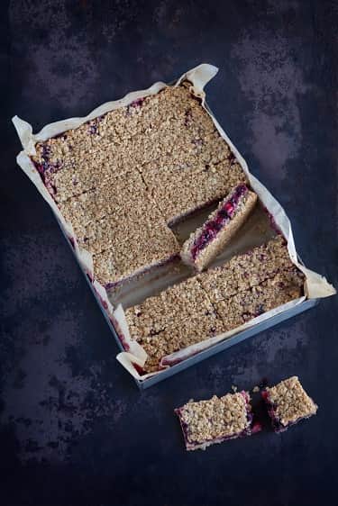 A small picture of Peck & Strong Apple & Blackcurrant Flapjack x16