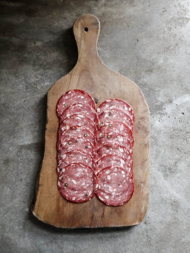 A small picture of G Glen Pork & Venison Salami Sliced