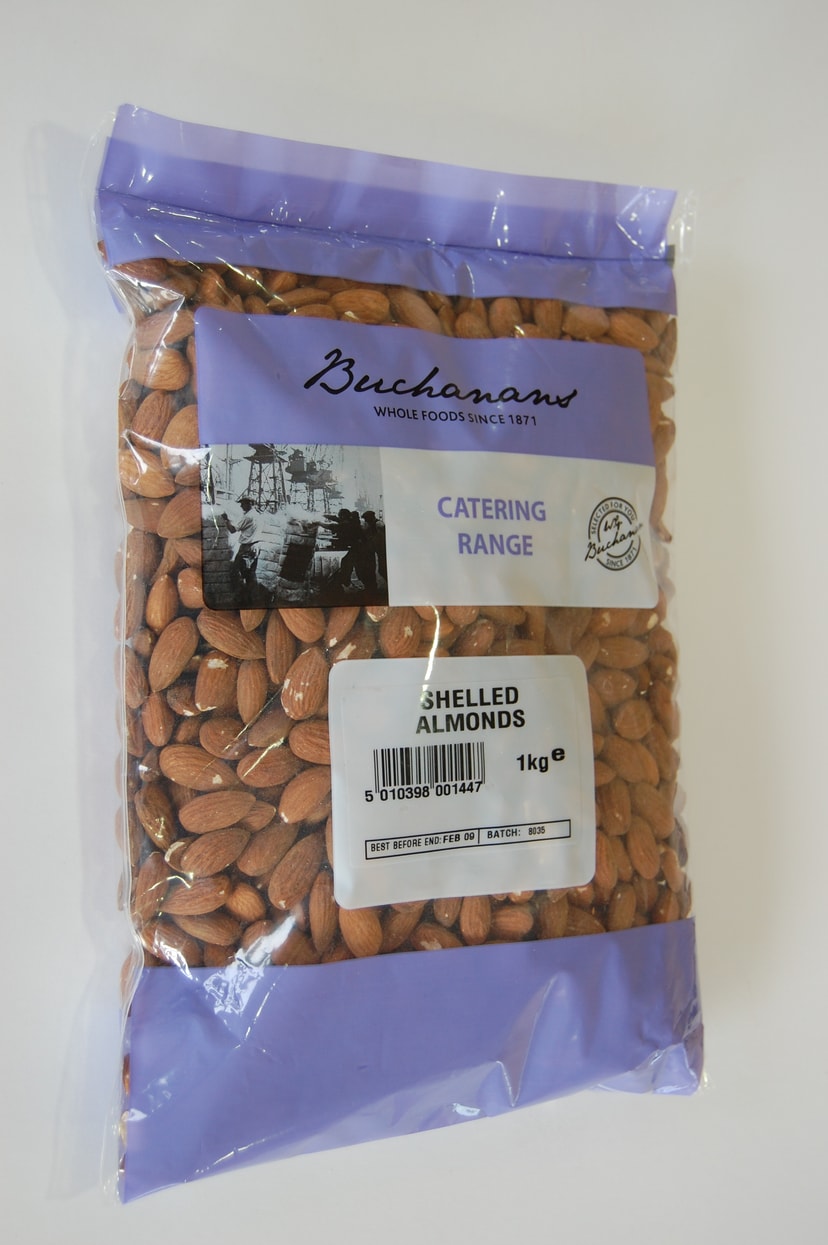 A picture of Buchanans Whole Unblanched Almonds