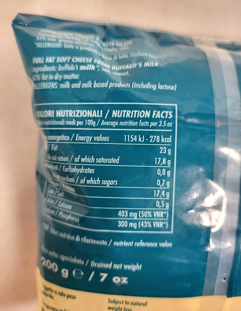 A picture of Buffalo Mozzarella Large 200g