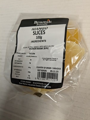 A picture of Bramik Mango Slices 100g