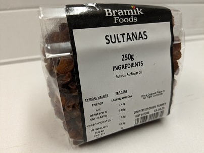 A picture of Bramik Sultanas 250g