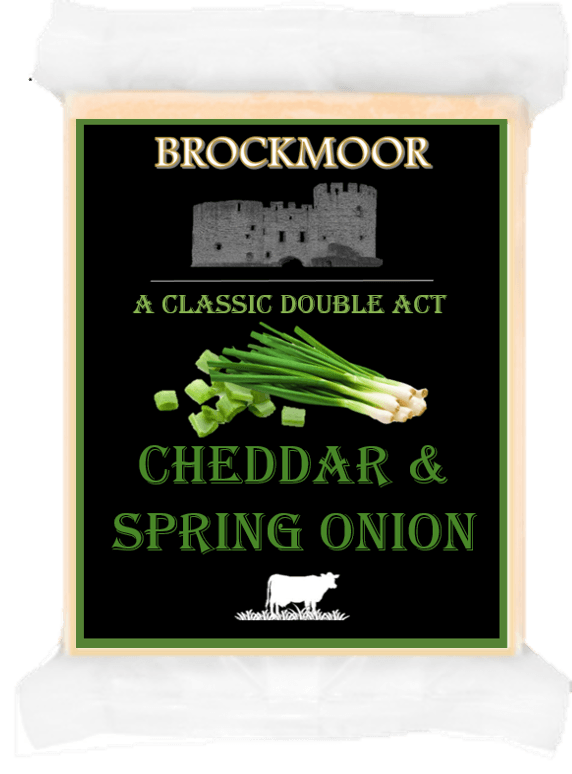 A picture of Brockmoor Cheddar & Spring Onion 150g (12)