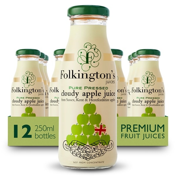 A picture of Folkington?s Juices Apple Glass 12x250ml