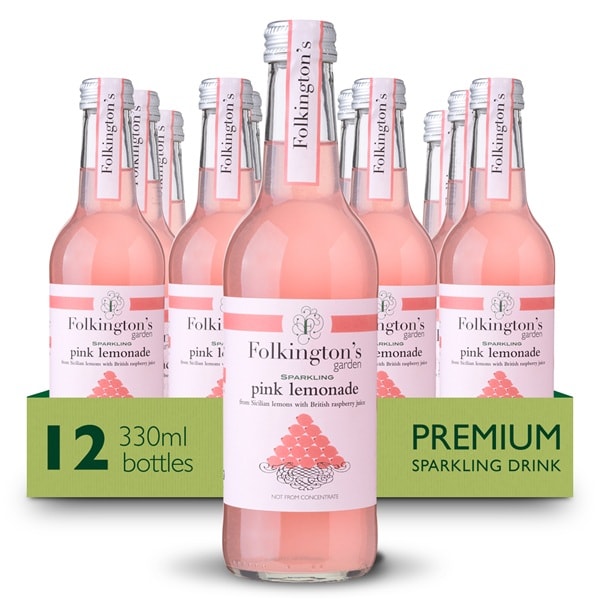 A picture of Folkington?s Sparkling Pink Lemonade 12x33