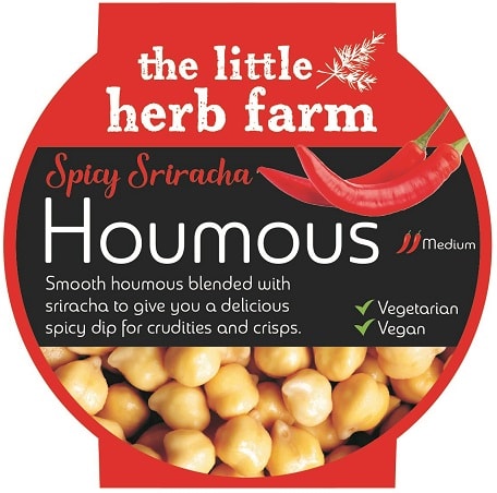 A picture of Little Herb Farm Sriracha Houmous 200g